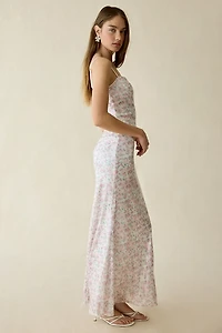 Lulus Petaluma Floral Sequin Mermaid Maxi Dress