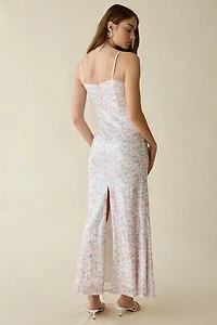 Lulus Petaluma Floral Sequin Mermaid Maxi Dress
