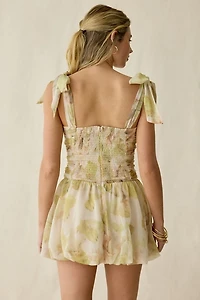 Lulus Skylar Bow Shoulder Bubble Hem Mini Dress