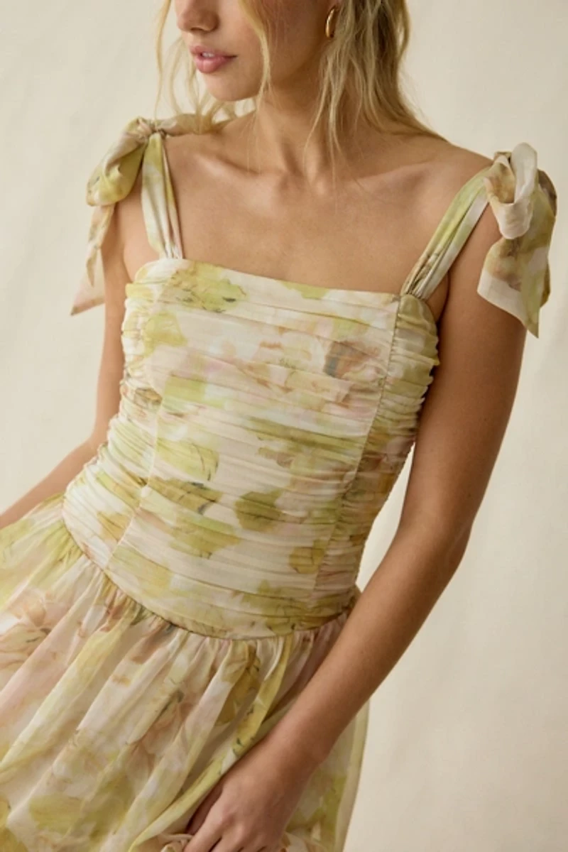 Lulus Skylar Bow Shoulder Bubble Hem Mini Dress