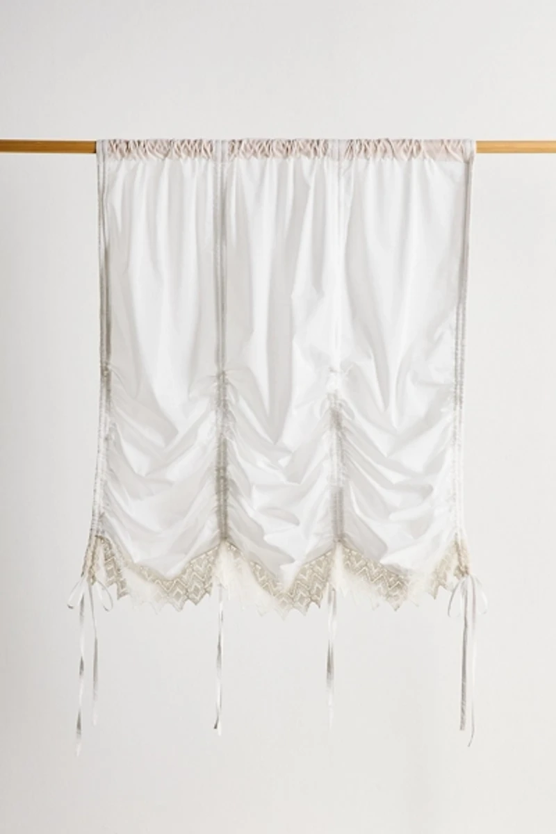 Wispy Crochet Trim Balloon Window Valance