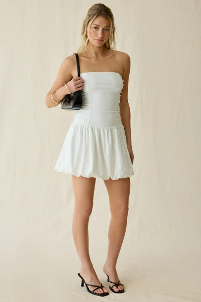 Lulus Molly Bubble Hem Strapless Mini Dress