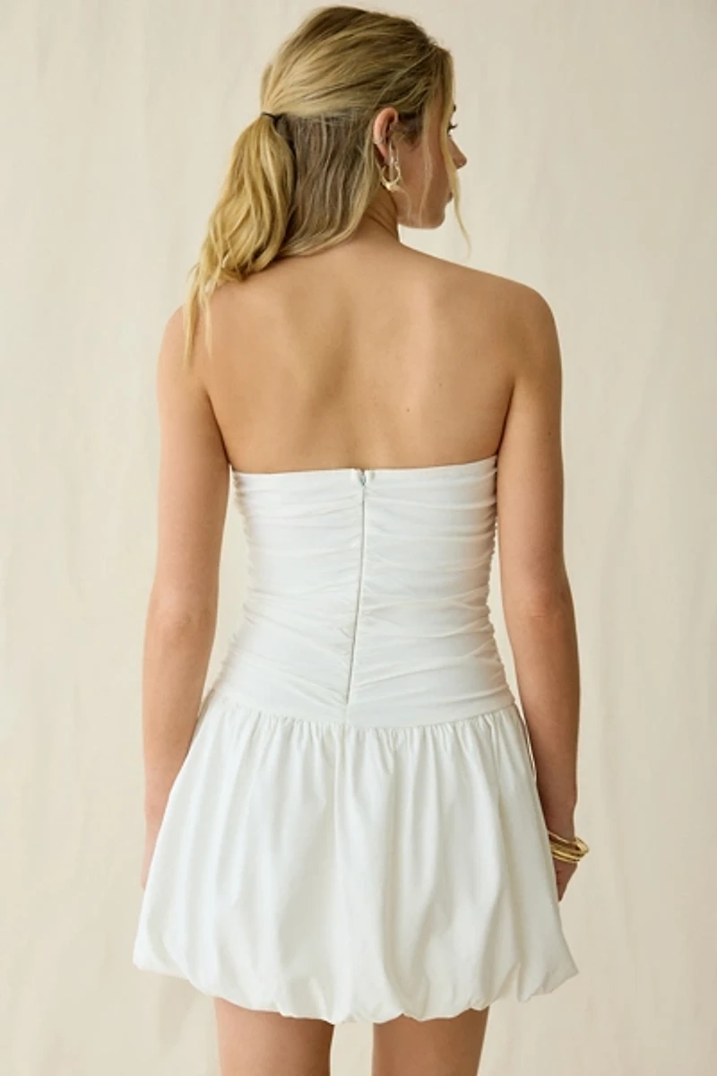 Lulus Molly Bubble Hem Strapless Mini Dress