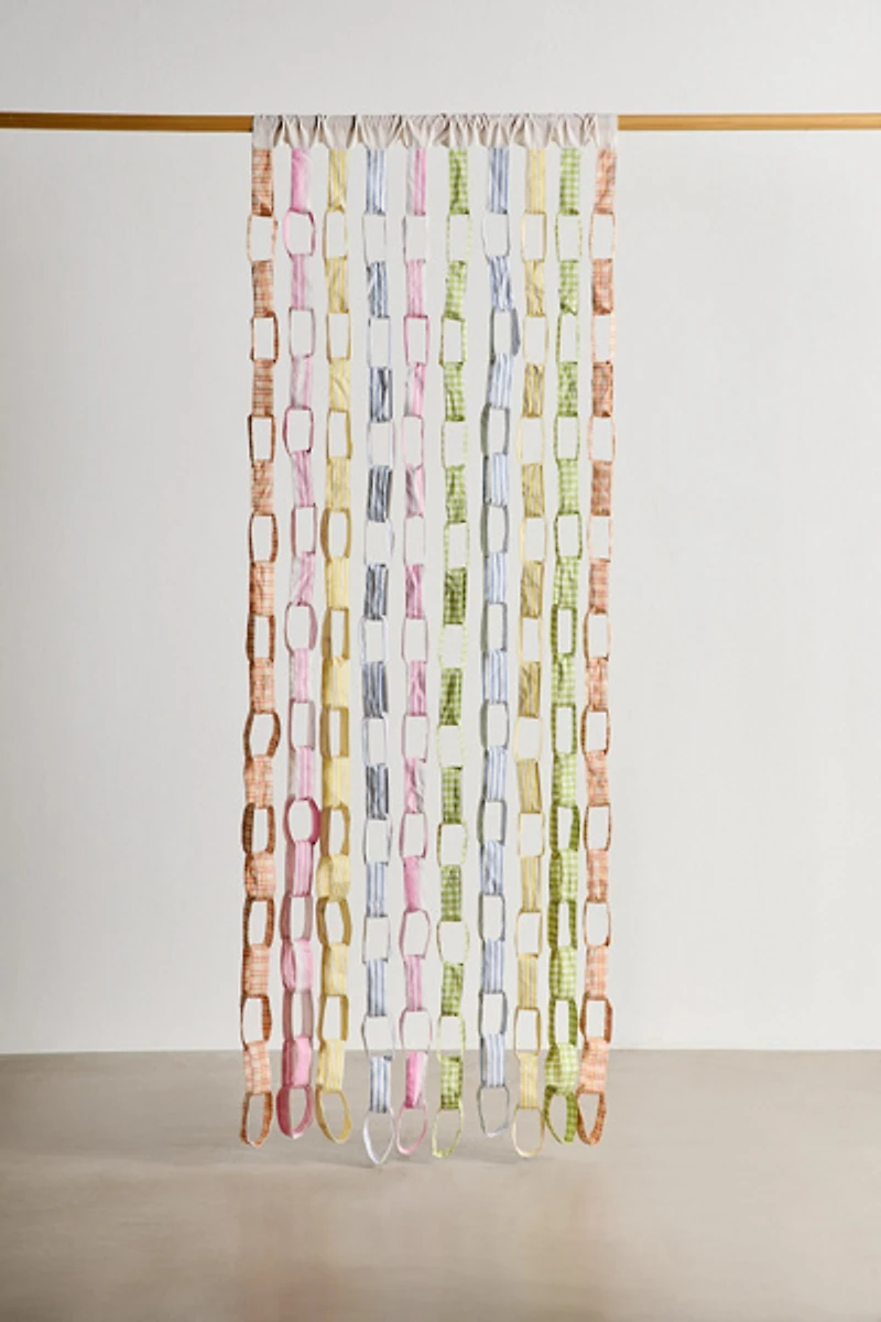 Fabric Chain Linked Doorway Curtain