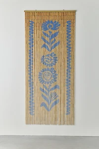 Mara Coastal Icon Striped Bamboo Beaded Curtain