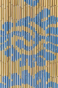 Mara Coastal Icon Striped Bamboo Beaded Curtain