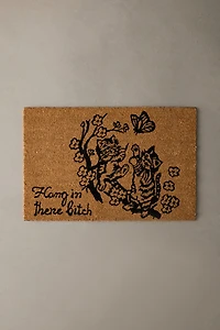 Hang In There Cat Coir Doormat