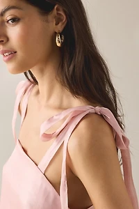 Muse Assembly Nora Organza Tie-Strap Maxi Dress