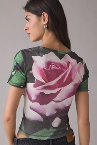 Muse Assembly Rose Short Sleeve Top