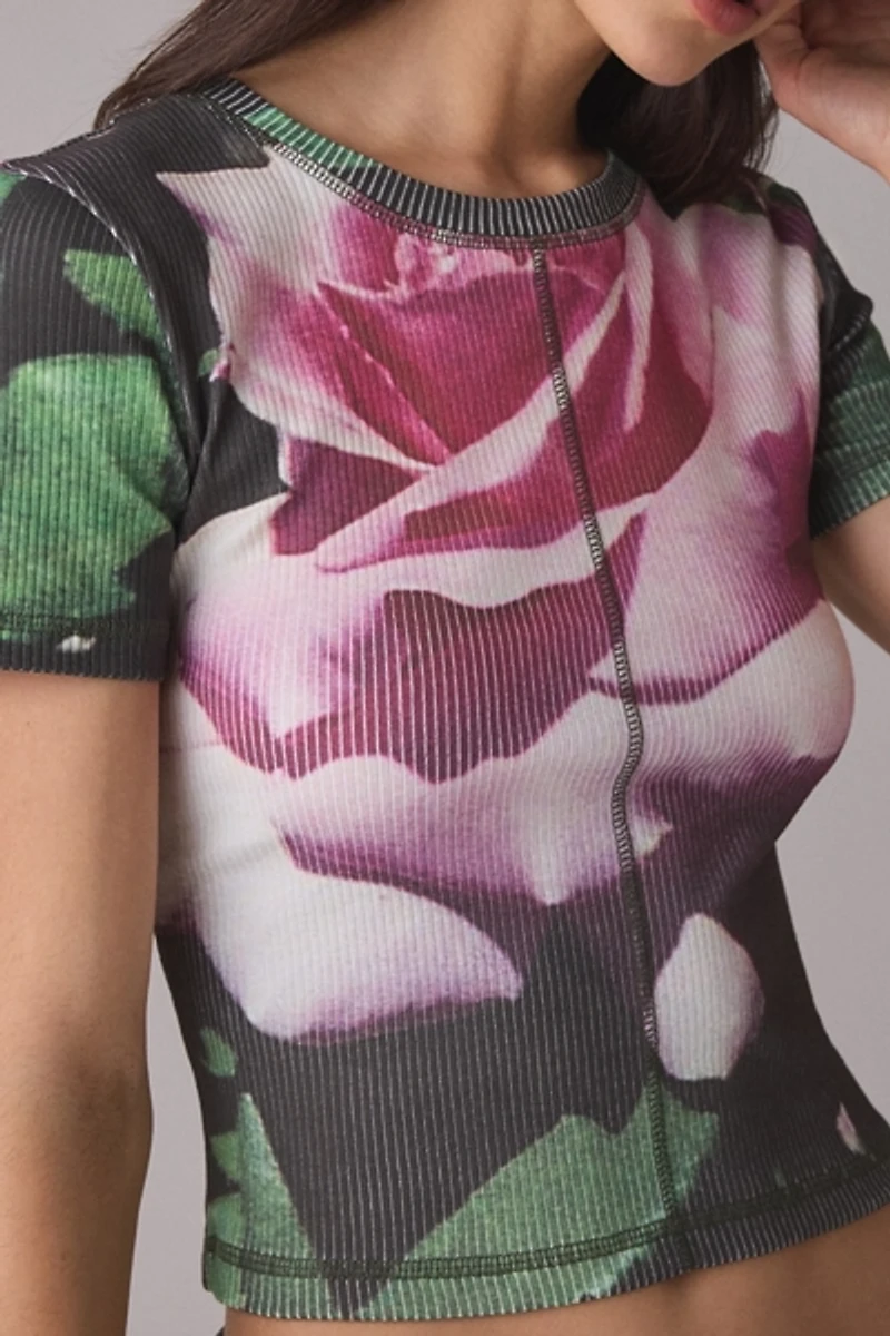 Muse Assembly Rose Short Sleeve Top
