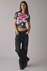 Muse Assembly Rose Short Sleeve Top