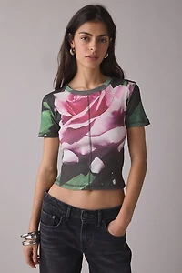Muse Assembly Rose Short Sleeve Top