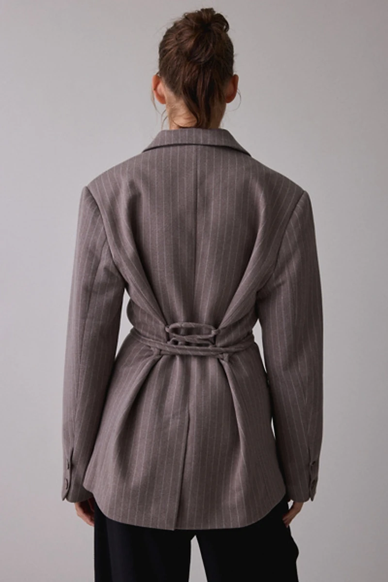 Muse Assembly Angela Tie-Waist Wrap Blazer
