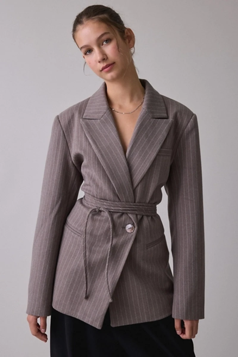 Muse Assembly Angela Tie-Waist Wrap Blazer