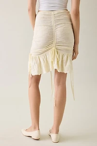 Muse Assembly Violet Jacquard Ruched Tie Convertible Skirt