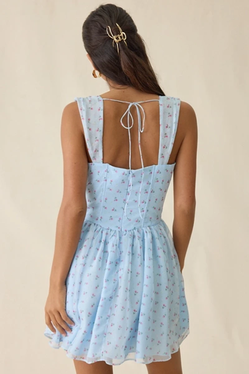 For Love & Lemons Amore Bouquet Corset Mini Dress