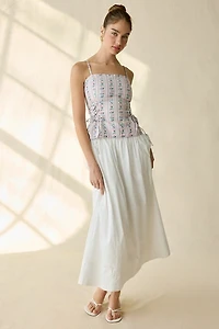 Muse Assembly Mia Floral Lace-Up Corset Top