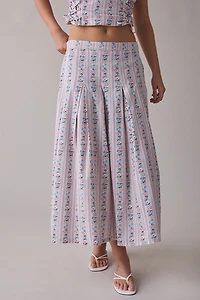 Muse Assembly Drop Waist Pleated Maxi Skirt