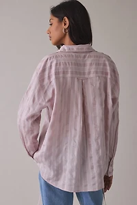 Muse Assembly Lia Ruched Button-Down Shirt