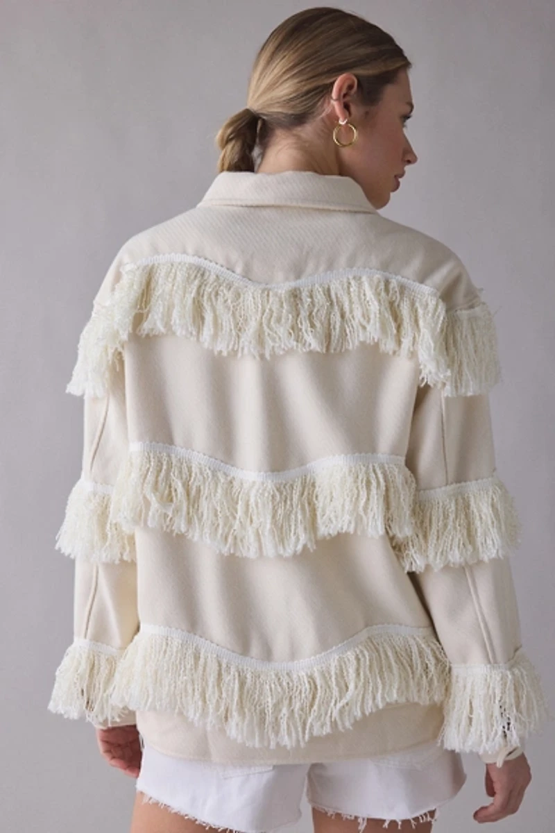 Ghospell Solia Oversized Fringe Jacket