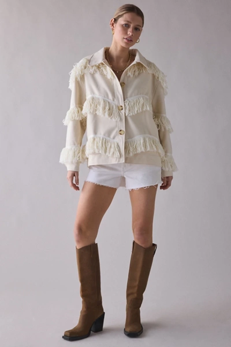 Ghospell Solia Oversized Fringe Jacket