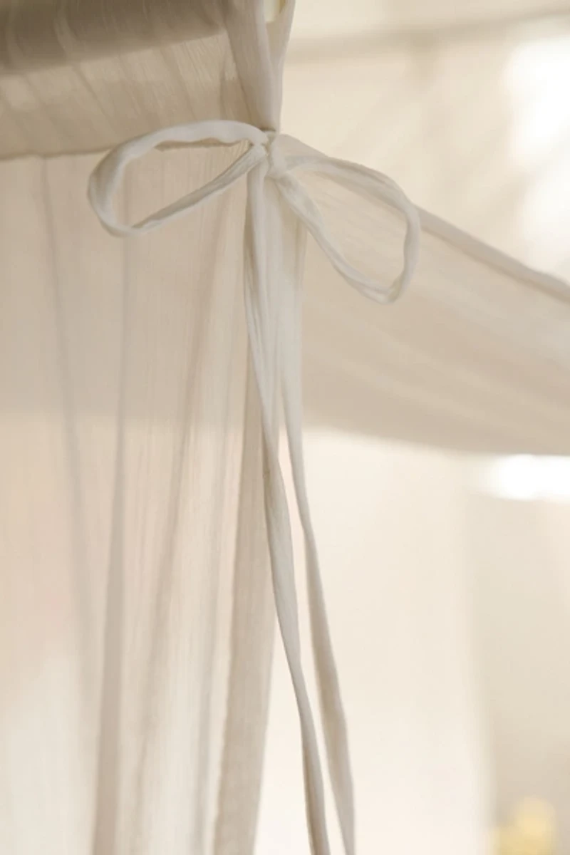 Floating Chiffon Bed Canopy Curtain