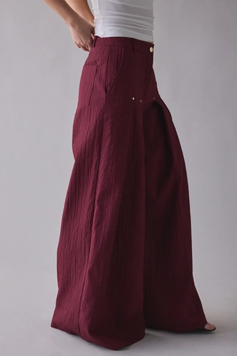 Ghospell Kiraz Pleated Wide Leg Trouser