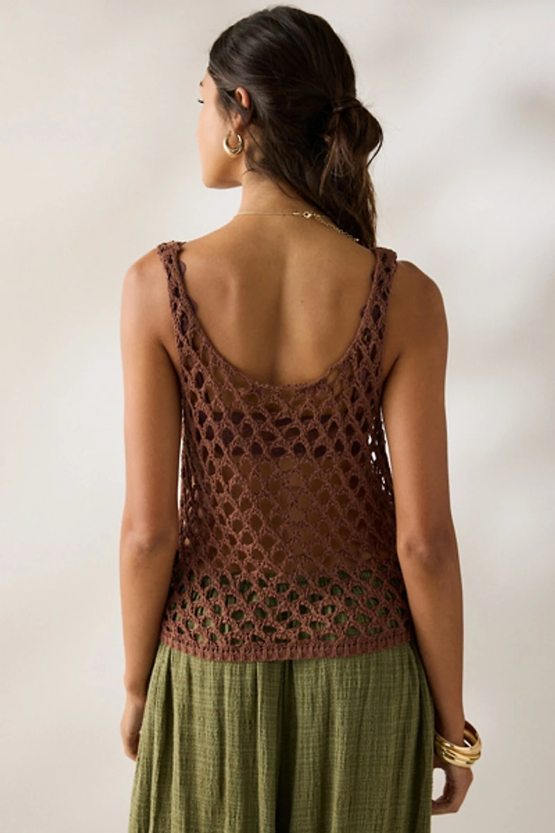 BDG Nate Sheer Net Tank Top