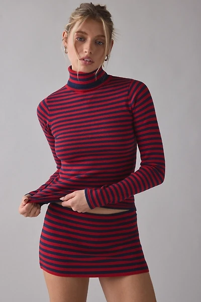 Frankies Bikinis Milo Sunday Stripe Turtleneck Sweater