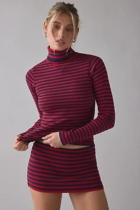 Frankies Bikinis Milo Sunday Stripe Turtleneck Sweater