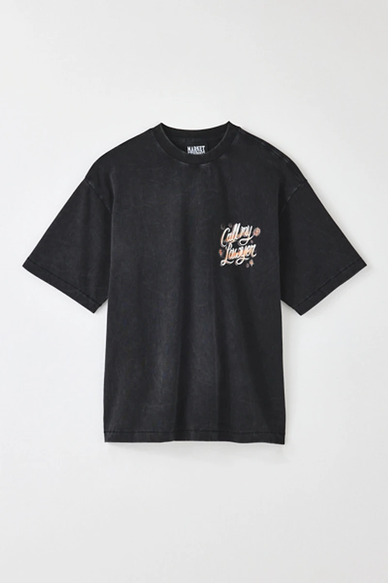 Market Studios Call My Lawyer Airbrush Graphic Tee
