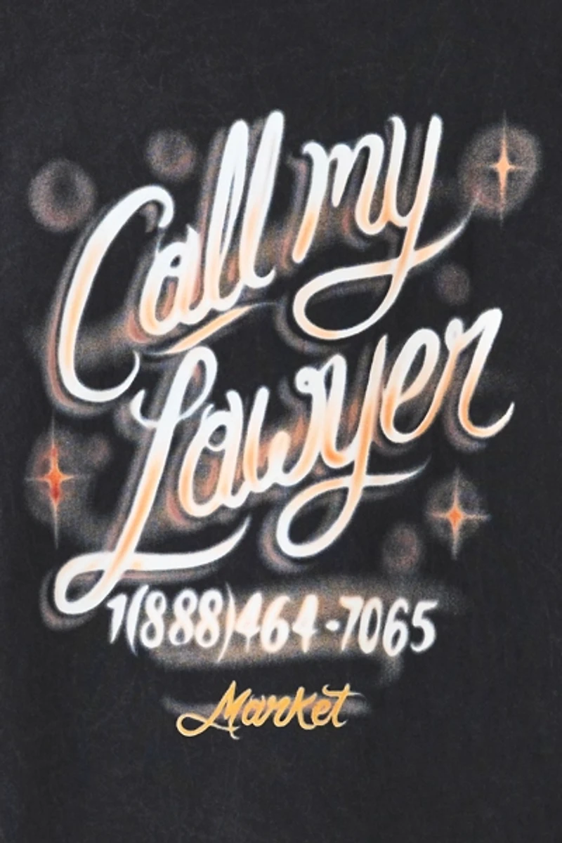 Market Studios Call My Lawyer Airbrush Graphic Tee
