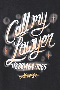 Market Studios Call My Lawyer Airbrush Graphic Tee