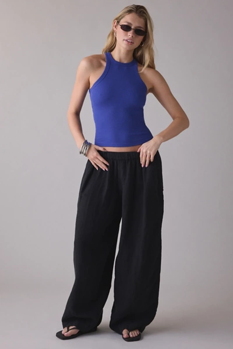 BDG Off-Duty Ribbed High Neck Tank Top