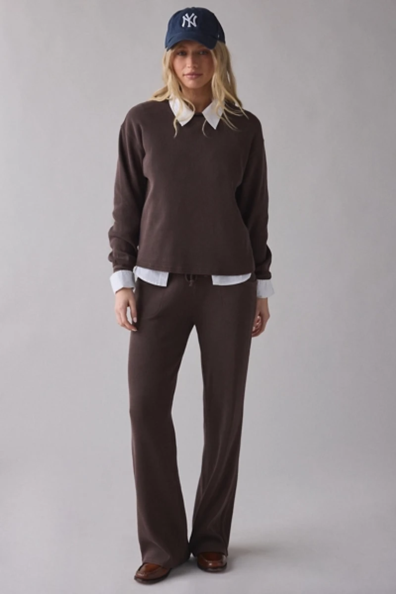 Frankies Bikinis Noah Walnut Thermal Long Sleeve Tee