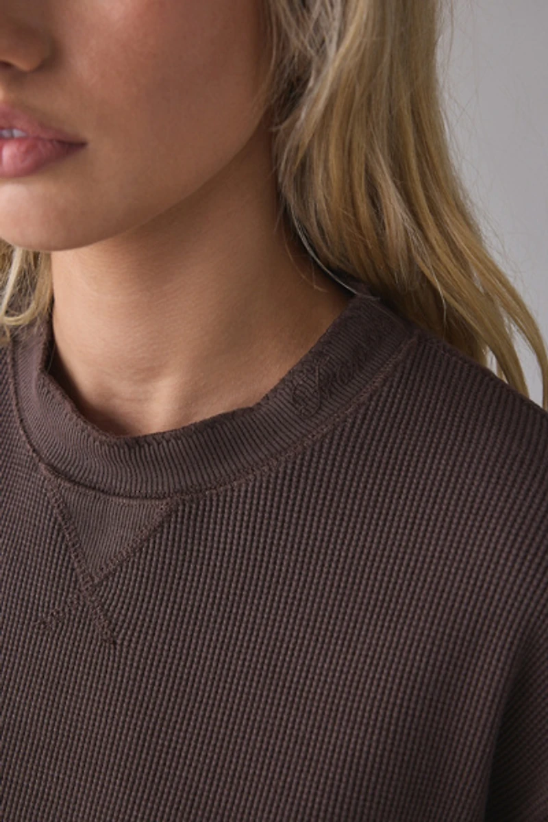 Frankies Bikinis Noah Walnut Thermal Long Sleeve Tee