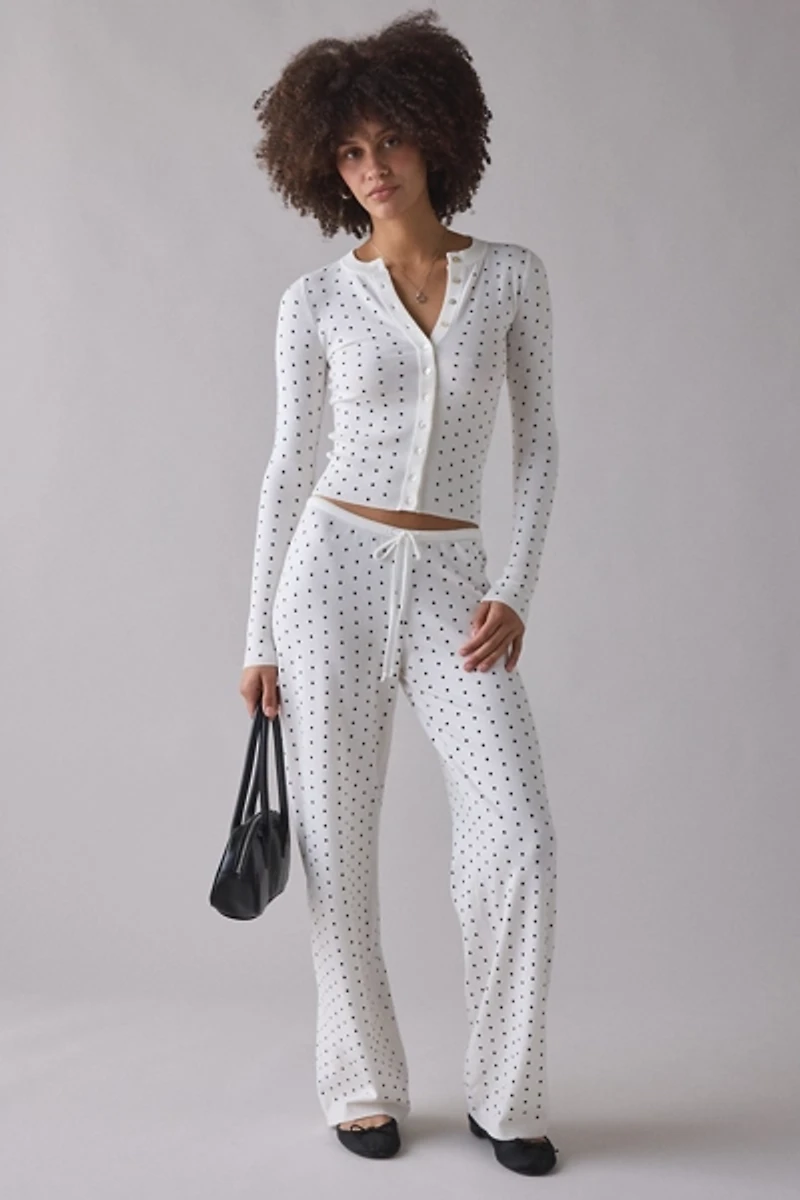 Frankies Bikinis Lenon Belle Of The Ball Button Up Knit Sweater