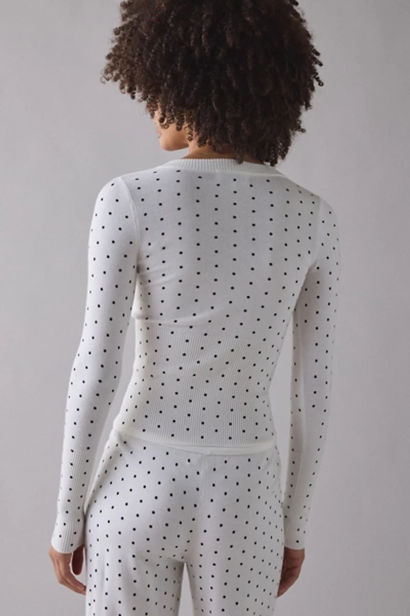 Frankies Bikinis Lenon Belle Of The Ball Button Up Knit Sweater