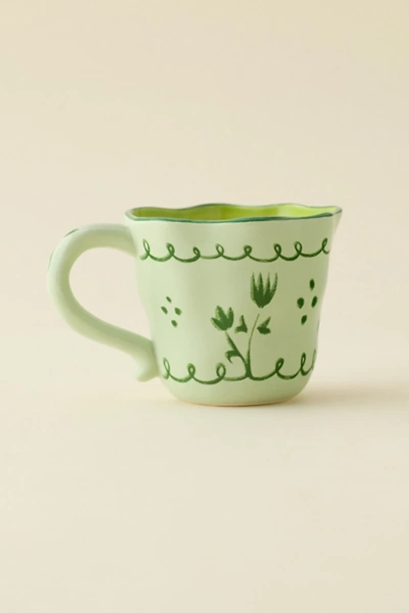 Floral Handmade Ceramic Mug