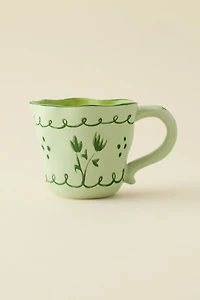 Floral Handmade Ceramic Mug