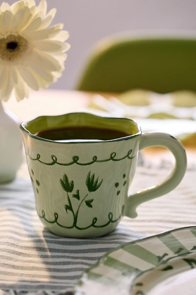 Floral Handmade Ceramic Mug