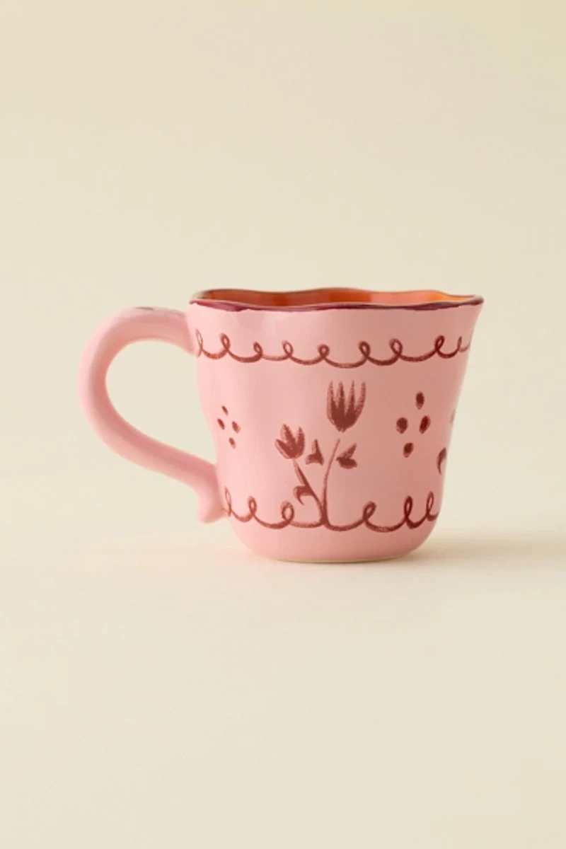 Floral Handmade Ceramic Mug