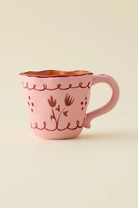 Floral Handmade Ceramic Mug