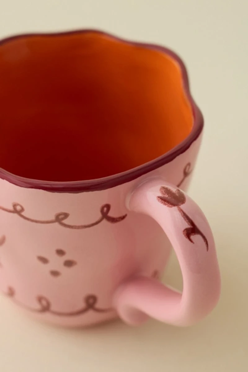 Floral Handmade Ceramic Mug