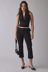 Frankies Bikinis Jay Plunging Cowl Neck Halter Top