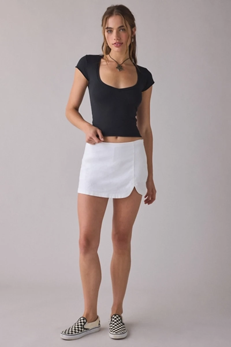 Out From Under Cotton Compression V-Neck Tee