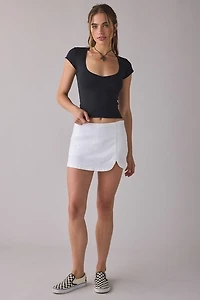 Out From Under Cotton Compression V-Neck Tee