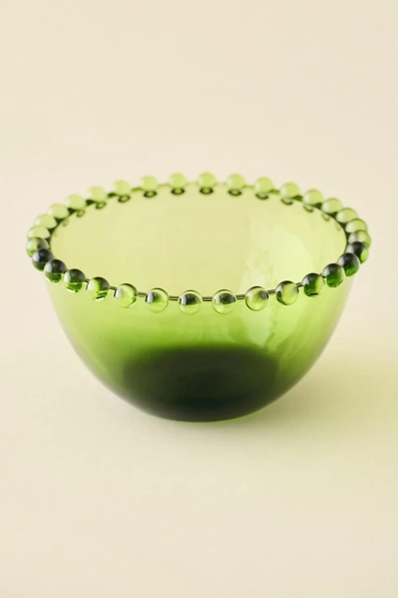 Beaded Edge Tinted Glass Cereal Bowl