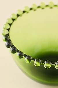 Beaded Edge Tinted Glass Cereal Bowl