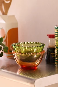Beaded Edge Tinted Glass Cereal Bowl